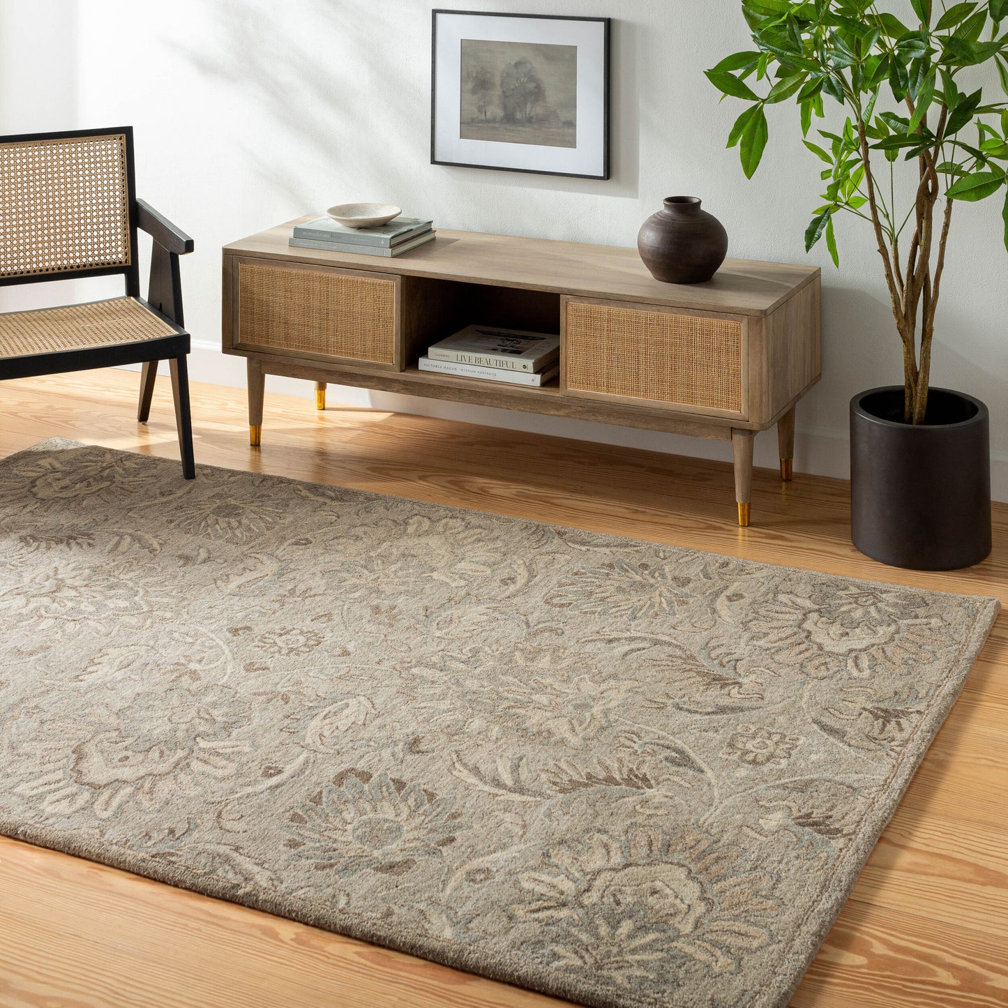 Alfombra de lana hecha a mano Caesar CAE-1224 de 3 x 4,2 m