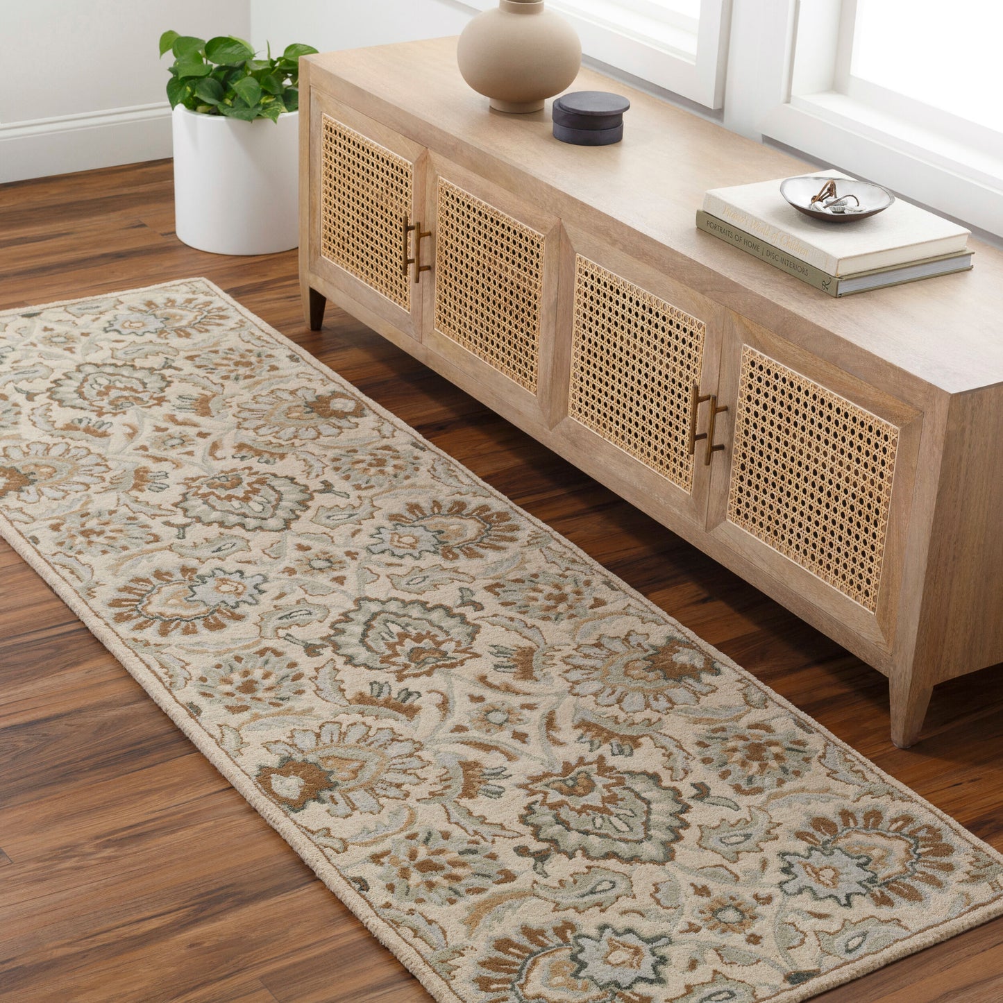 Caesar CAE-1228 8ft Runner Handmade Wool Runner Rug