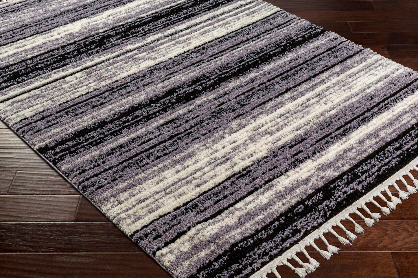 Alfombra tejida a máquina Casablanca Shag CAG-2304 de 2,7 x 3,6 m