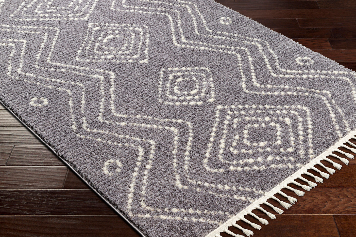 Alfombra tejida a máquina Casablanca Shag CAG-2314 de 2,7 x 3,6 m