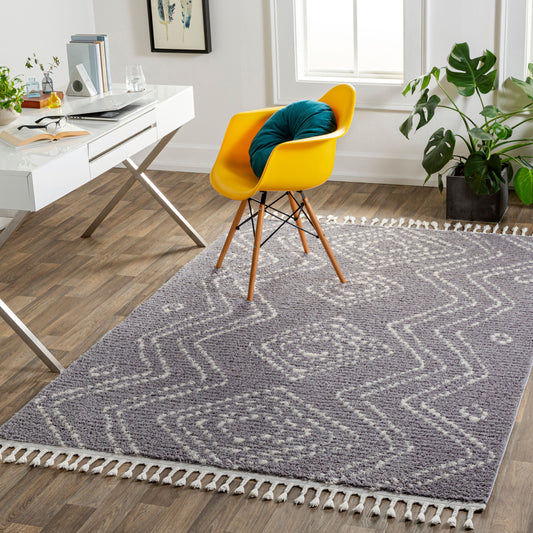 Alfombra tejida a máquina Casablanca Shag CAG-2314 de 2,7 x 3,6 m