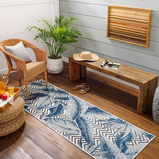 Cabo CBO-2305 7ft Runner Machine Woven Indoor/Outdoor Runner Rug