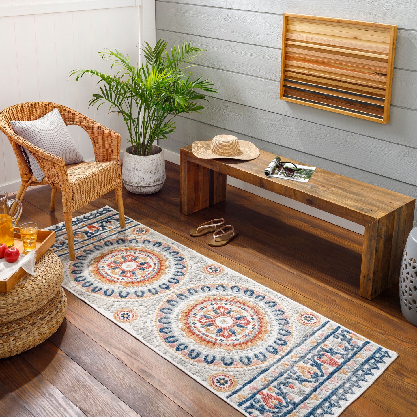 Cabo CBO-2310 7ft Runner Machine Woven Indoor/Outdoor Runner Rug