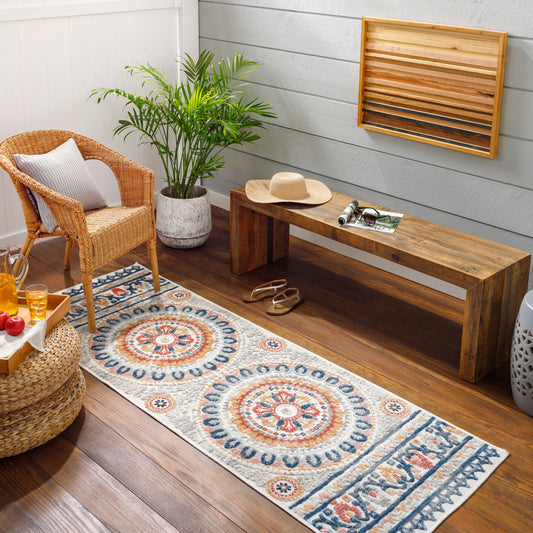 Cabo CBO-2310 7ft Runner Machine Woven Indoor/Outdoor Runner Rug