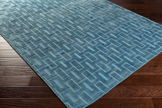 Castlebury CBY-7007 3' x 5' Handmade Faux Silk Accent Rug