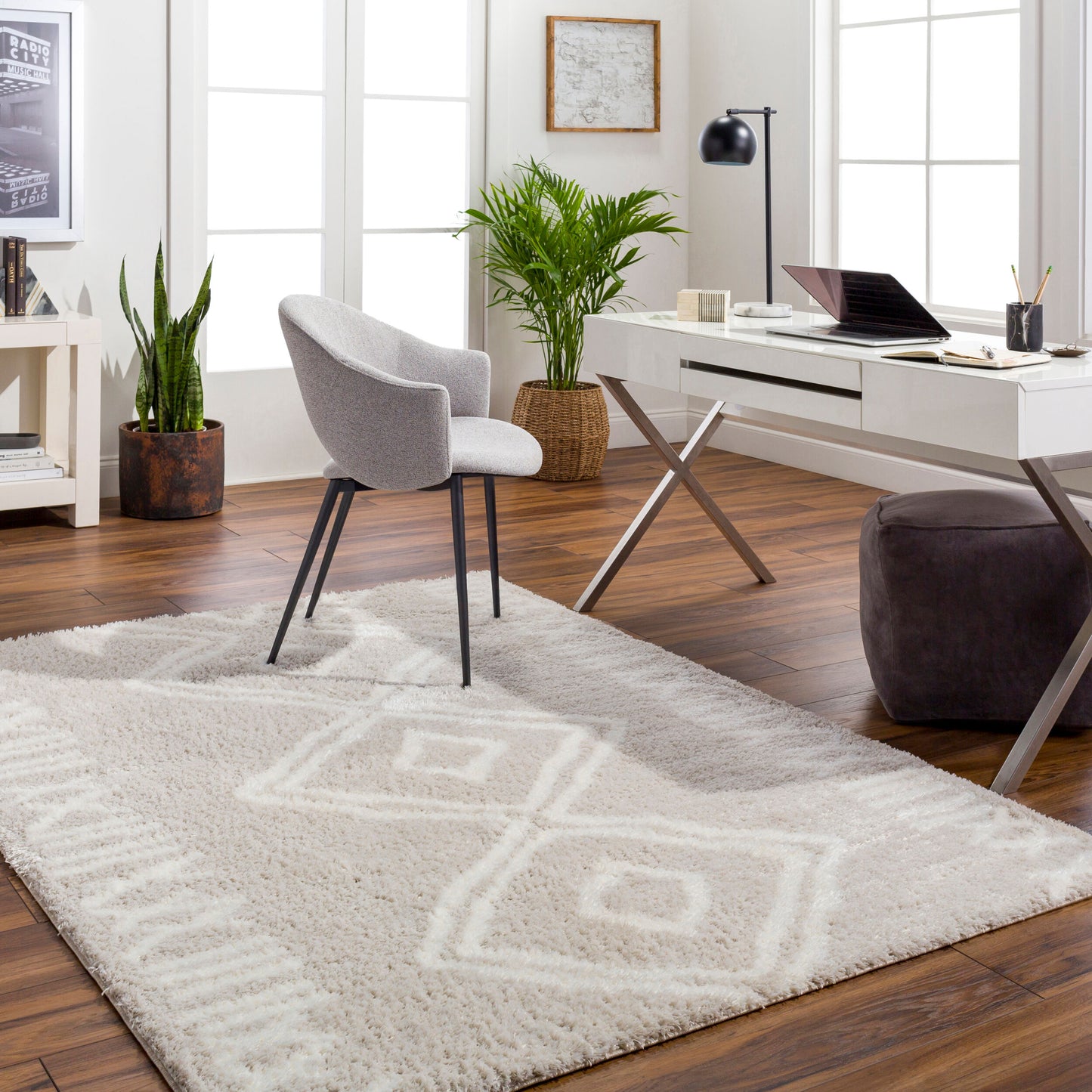 Alfombra tejida a máquina Cloudy Shag CDG-2311 de 1,52 m x 2,13 m