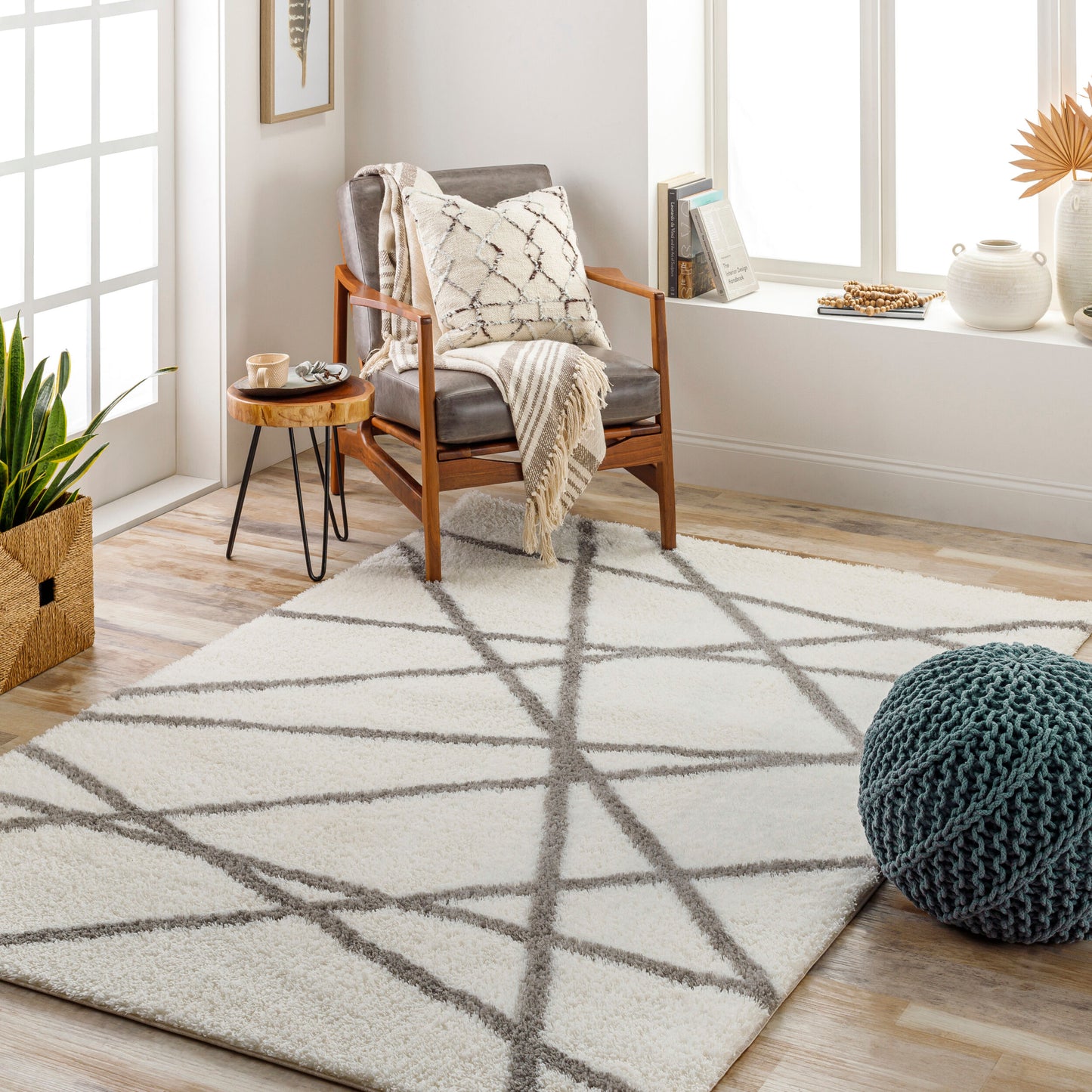 Cloudy Shag CDG-2316 6' x 9' Machine Woven Area Rug