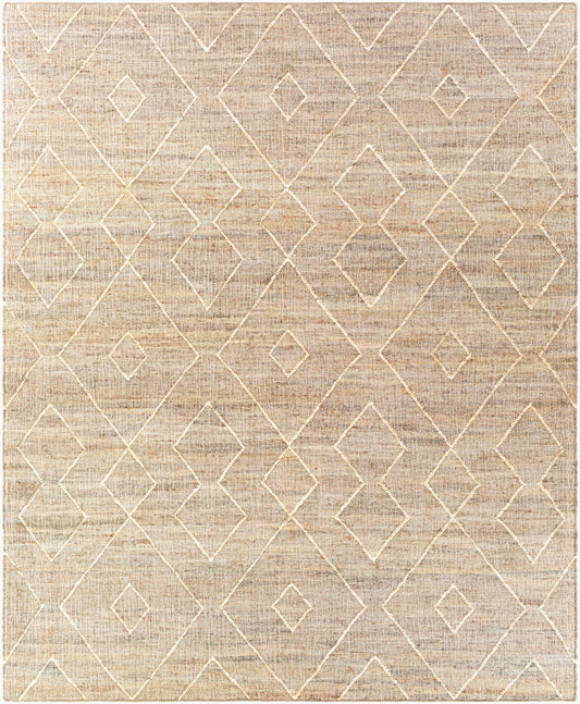 Alfombra de yute hecha a mano Cadence CEC-2307 de 2,44 m x 3 m