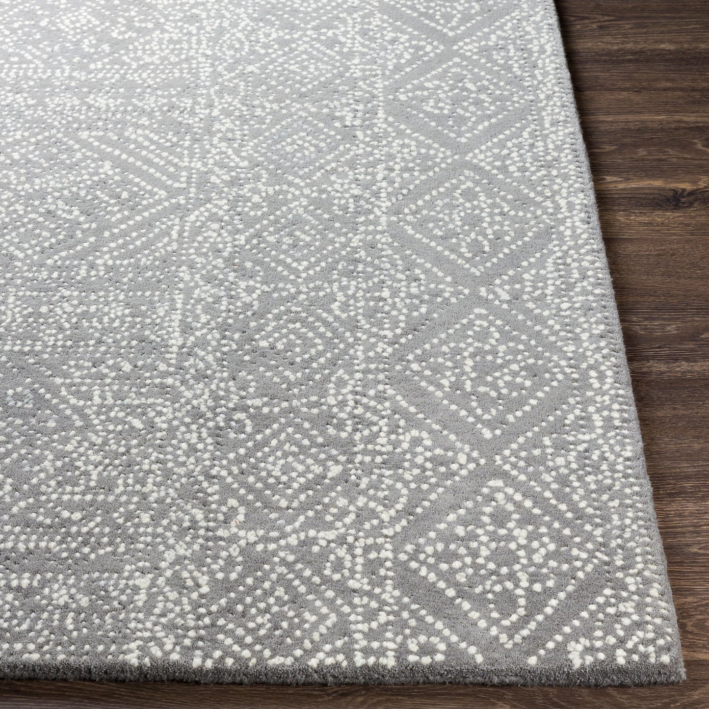 Alfombra de lana hecha a mano Corfu CFU-2301 de 2,7 x 3,6 m