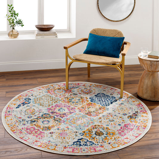 Chester CHE-2322 5ft Round Machine Woven Area Rug