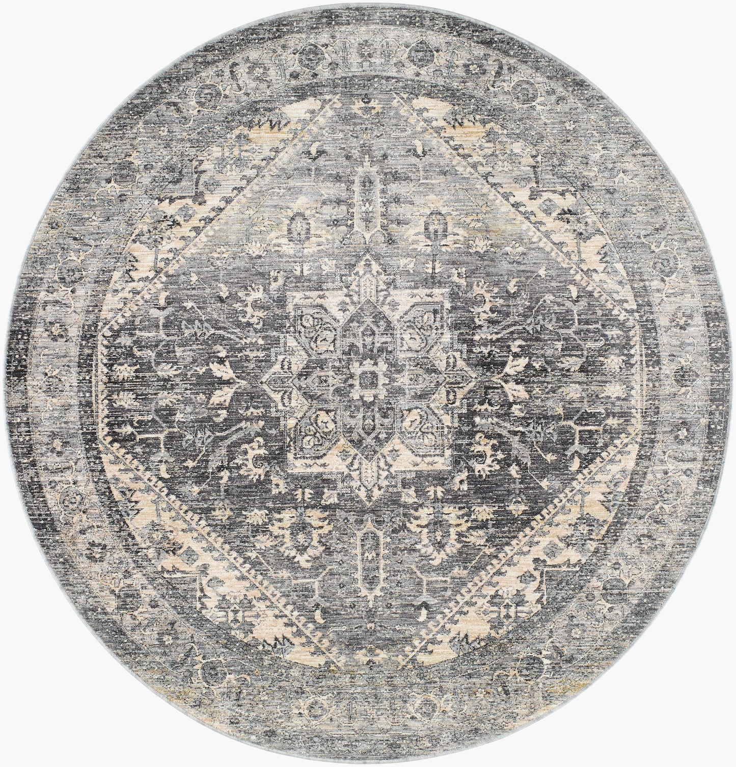 Chicago CHG-2316 6ft Round Machine Woven Area Rug