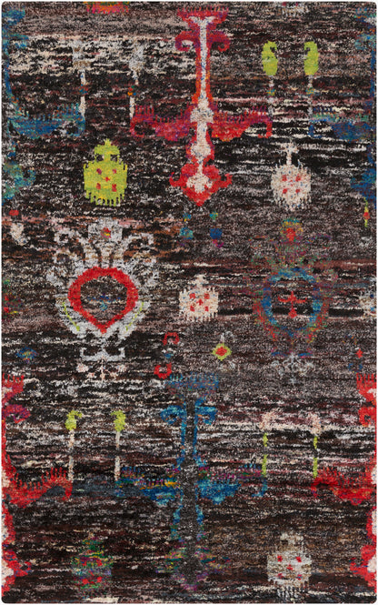 Alfombra reciclada hecha a mano Chocho CHO-9000 de 1,52 m x 2,44 m