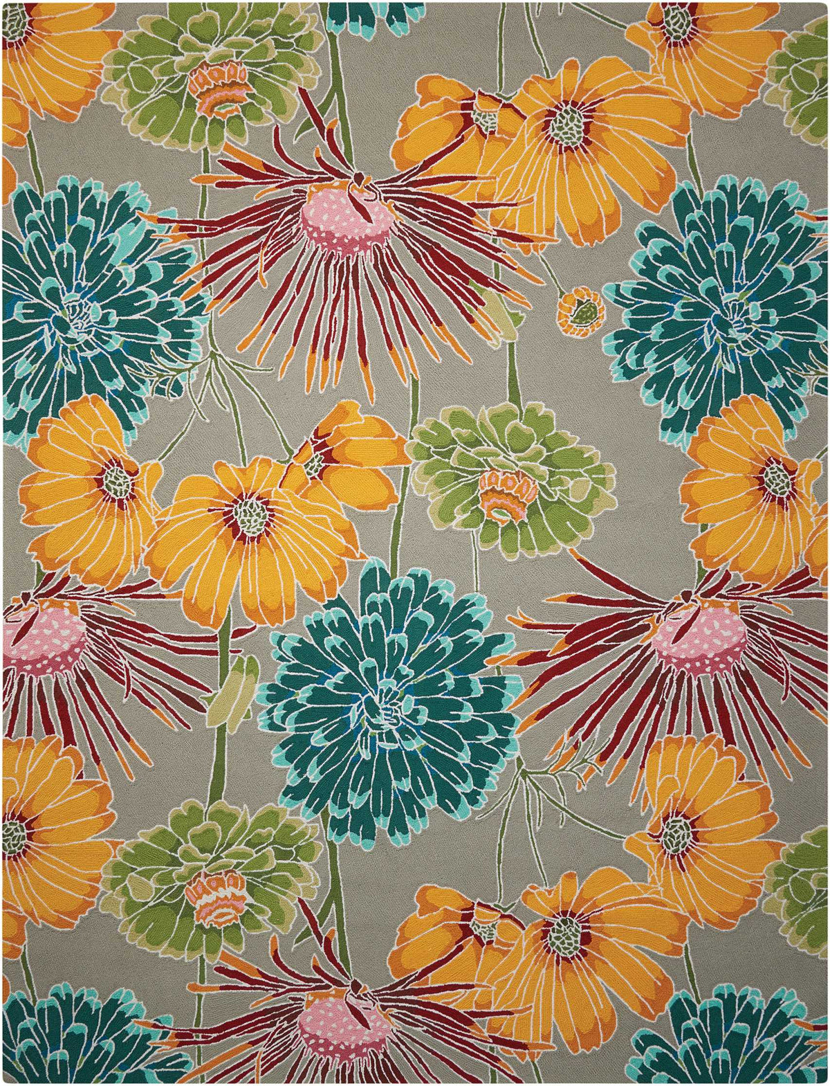 Fantasy FA26 Grey Hooked Rug