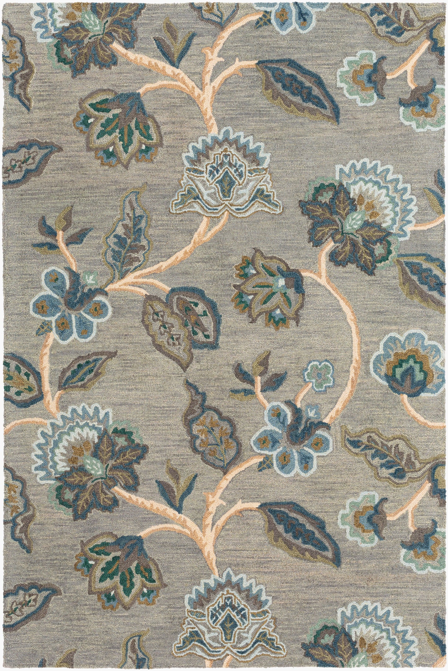 Chanceux CHX-1002 Alfombra decorativa de lana hecha a mano de 2' x 3'