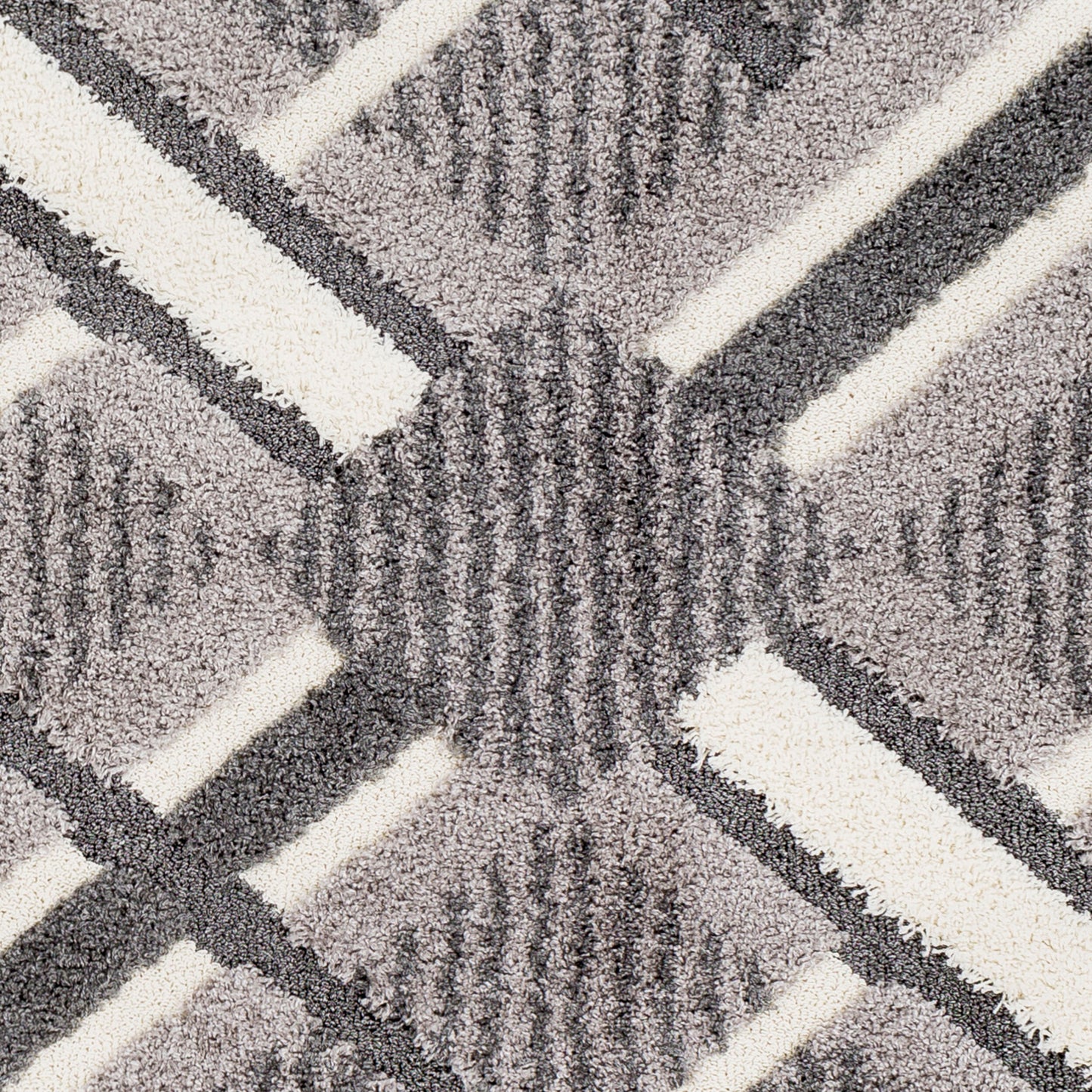 Alfombra decorativa tejida a máquina Cut &amp; Loop Shag CLG-2310 de 2' x 3'