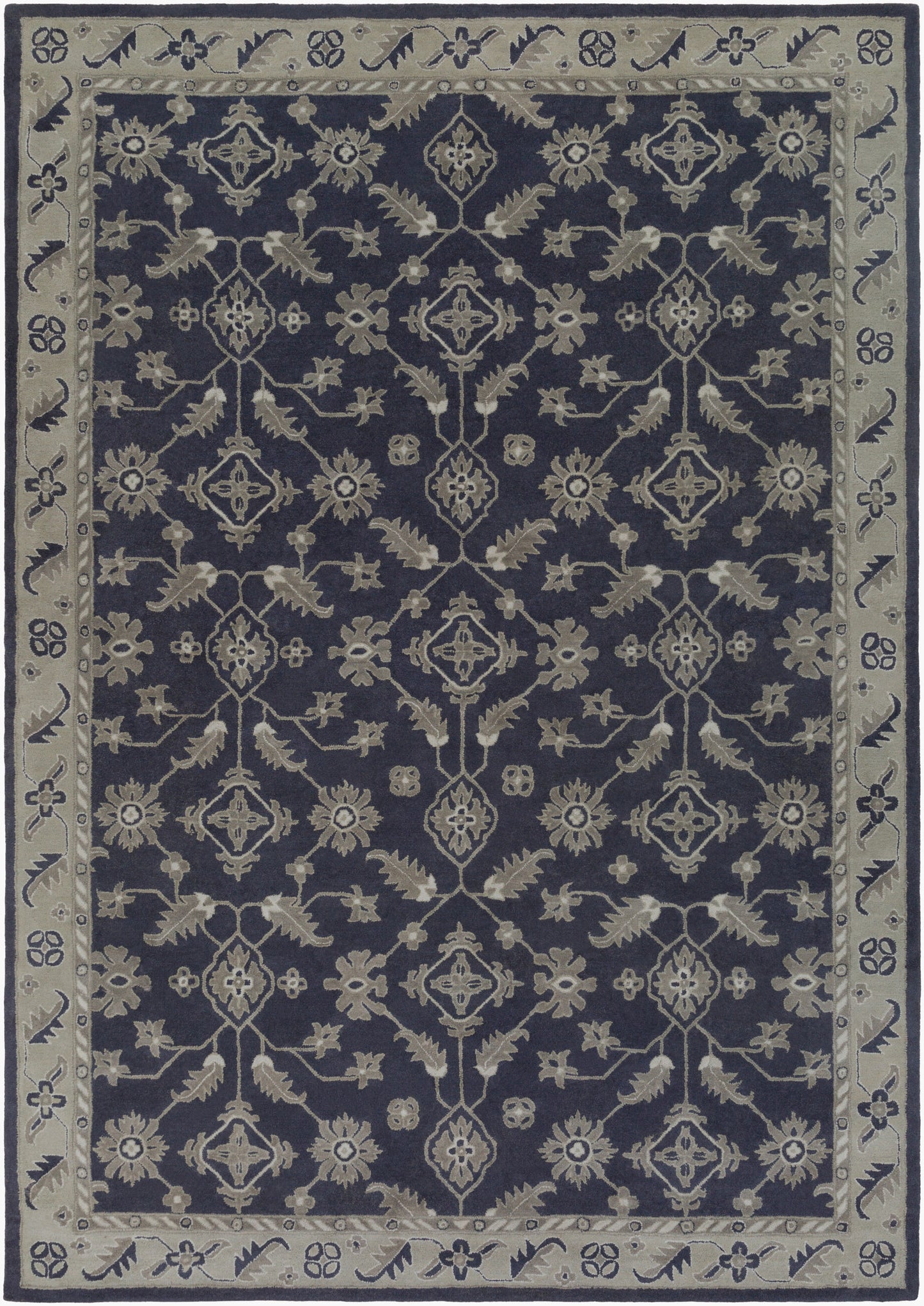 Alfombra de lana hecha a mano Castello CLL-1000 de 2,7 x 3,6 m