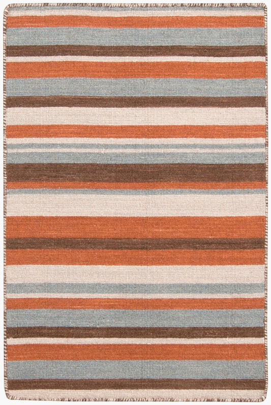 Alfombra decorativa de lana hecha a mano Calvin CLV-1006 de 2' x 3'