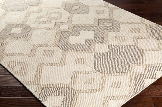 Alfombra de lana hecha a mano Camerún CMR-1002 de 2,44 m x 3,05 m