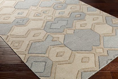 Alfombra decorativa de lana hecha a mano Camerún CMR-1004 de 2' x 3'