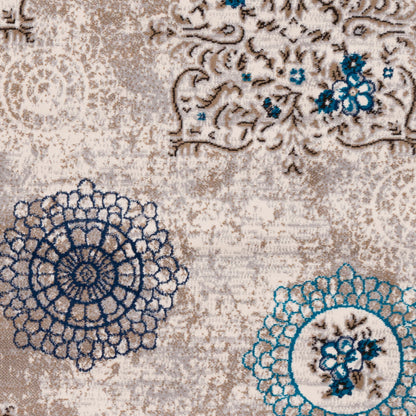 Alfombra decorativa tejida a máquina Clairmont CMT-2300 de 2' x 3'