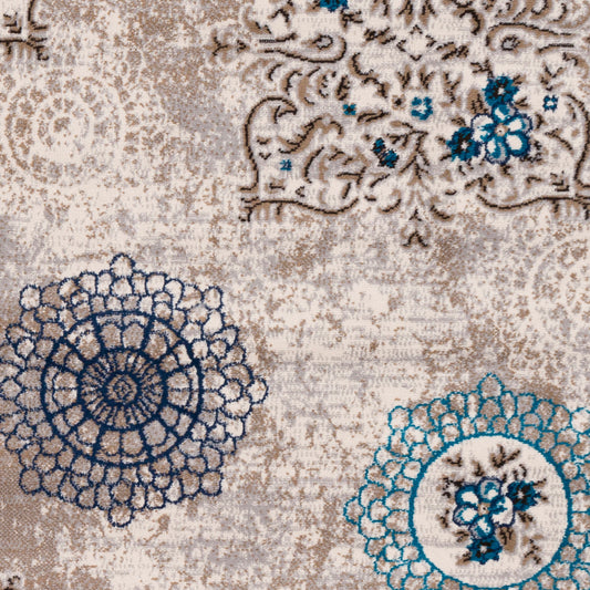 Alfombra decorativa tejida a máquina Clairmont CMT-2300 de 2' x 3'