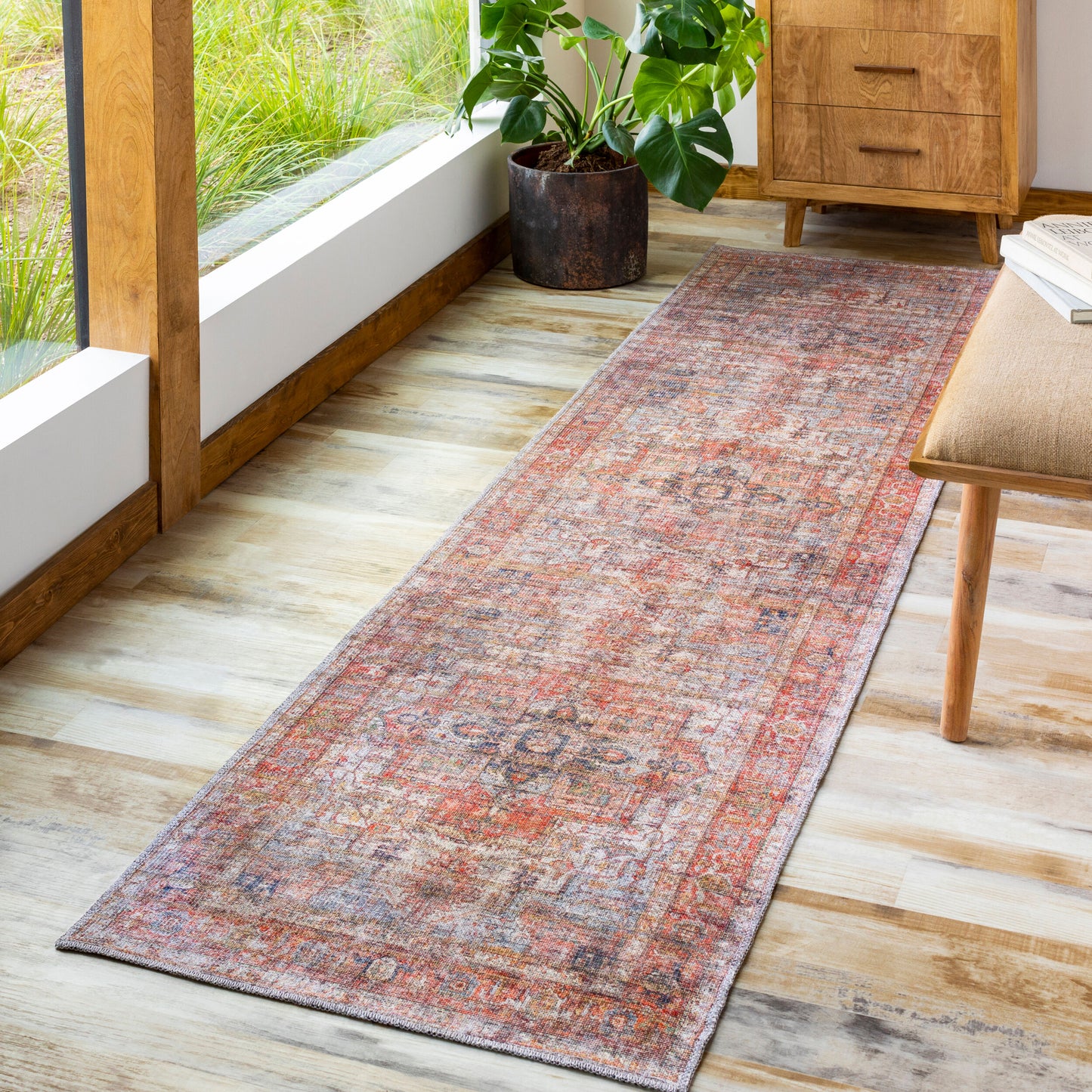 Cobb COB-2307 12ft Runner Machine Woven Washable Runner Rug