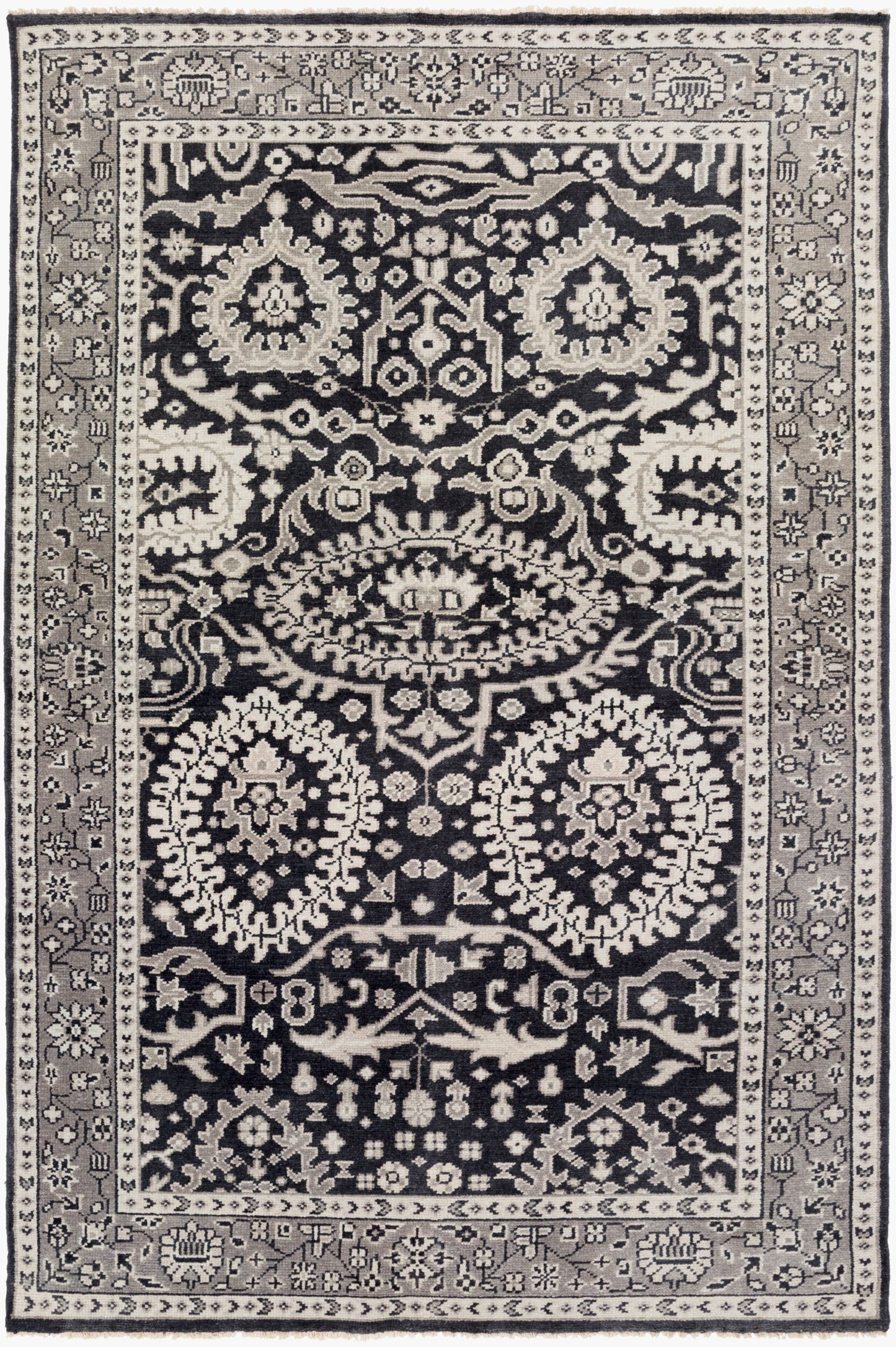 Alfombra de lana hecha a mano Cappadocia CPP-5003 de 1,52 m x 2,74 m
