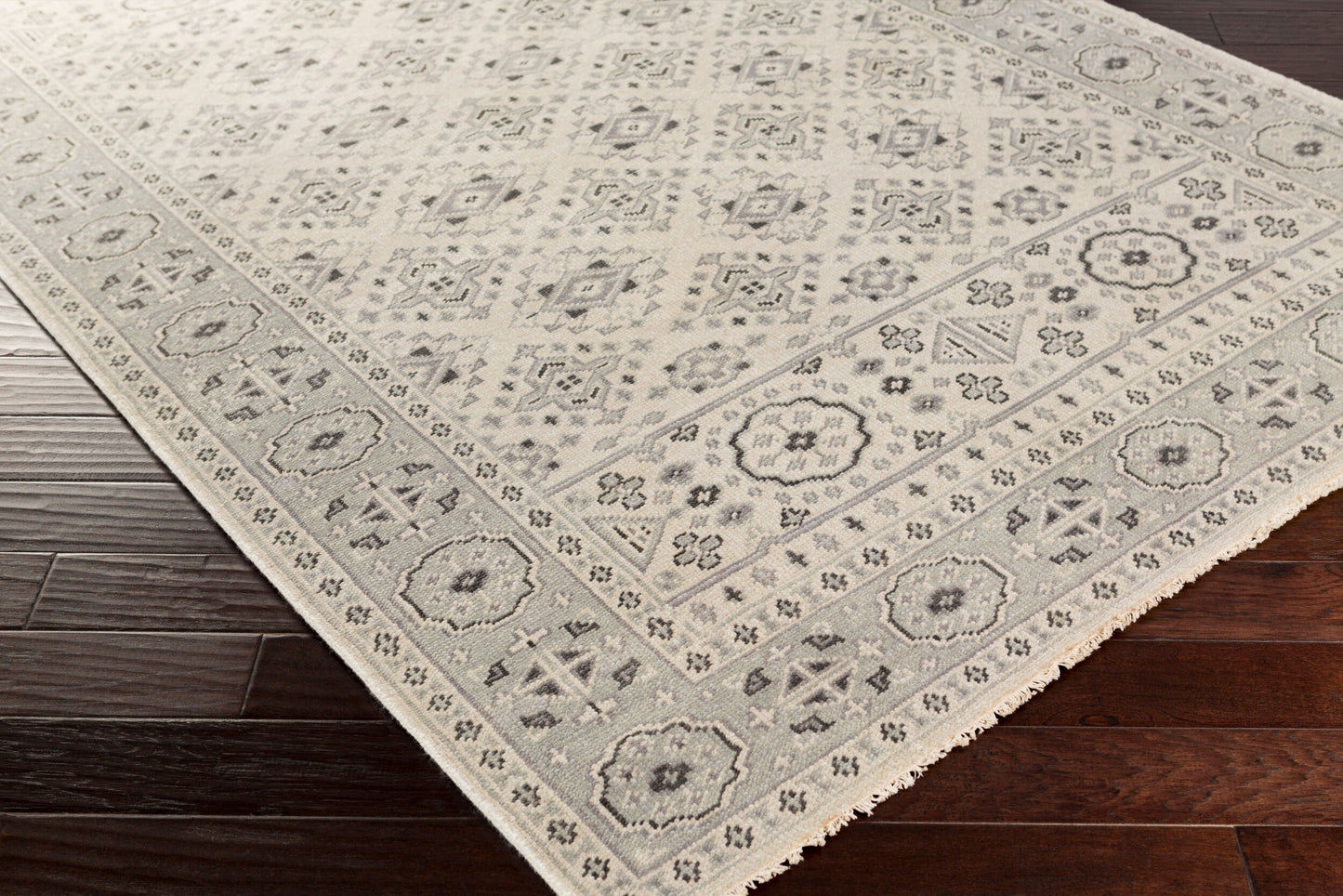 Alfombra decorativa de lana hecha a mano Cappadocia CPP-5009 de 2' x 3'