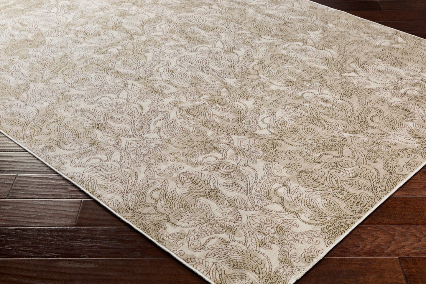 Alfombra decorativa tejida a máquina Crescendo CRC-1006 de 2' x 3'