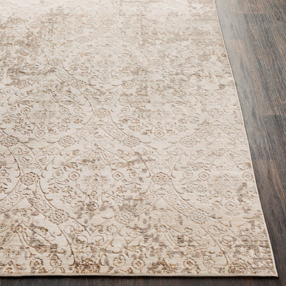 Alfombra decorativa tejida a máquina Crescendo CRC-1007 de 2' x 3'