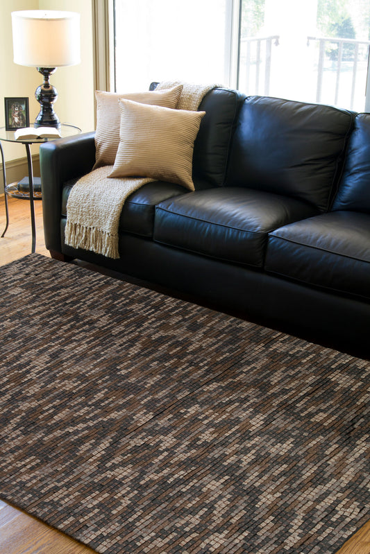 Alfombra decorativa de lana hecha a mano Crossroad CRD-1000 de 2' x 3'