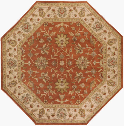 Crowne CRN-6002 8ft Octagon Handmade Wool Area Rug