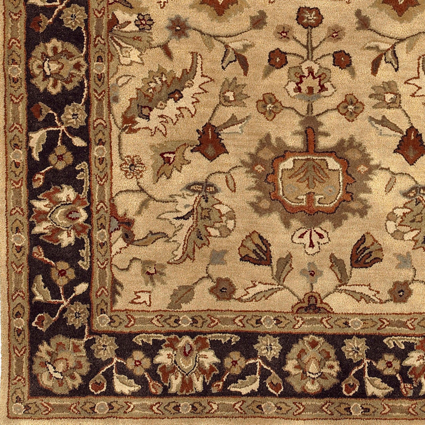 Alfombra de lana hecha a mano Crowne CRN-6007 de 2,4 m