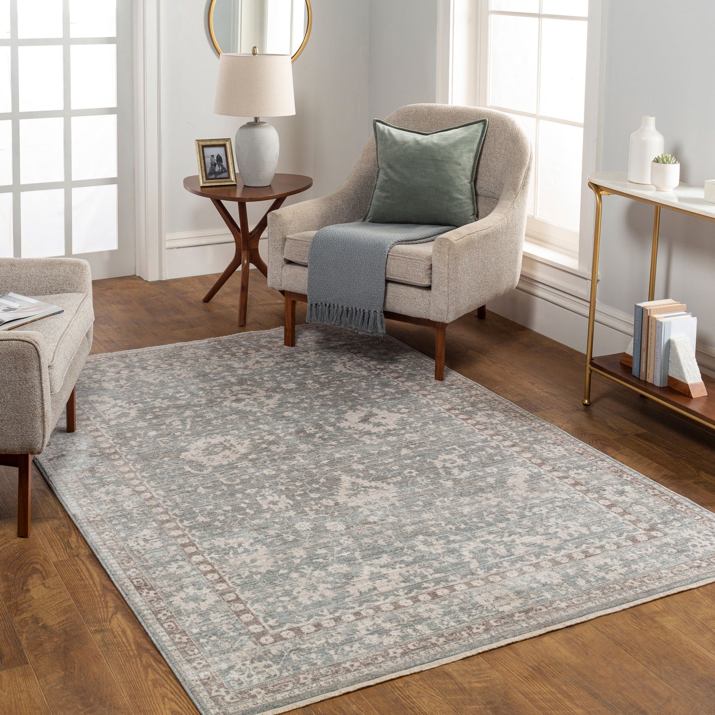 Carlisle CSI-2309 5ft Round Machine Woven Area Rug
