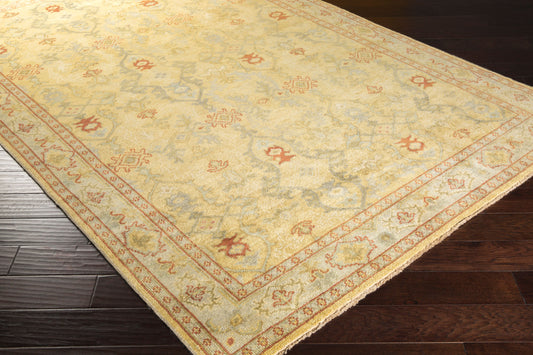 Alfombra decorativa de lana hecha a mano Castle CSL-6000 de 2' x 3'