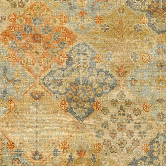 Alfombra decorativa de lana hecha a mano Castle CSL-6008 de 2' x 3'