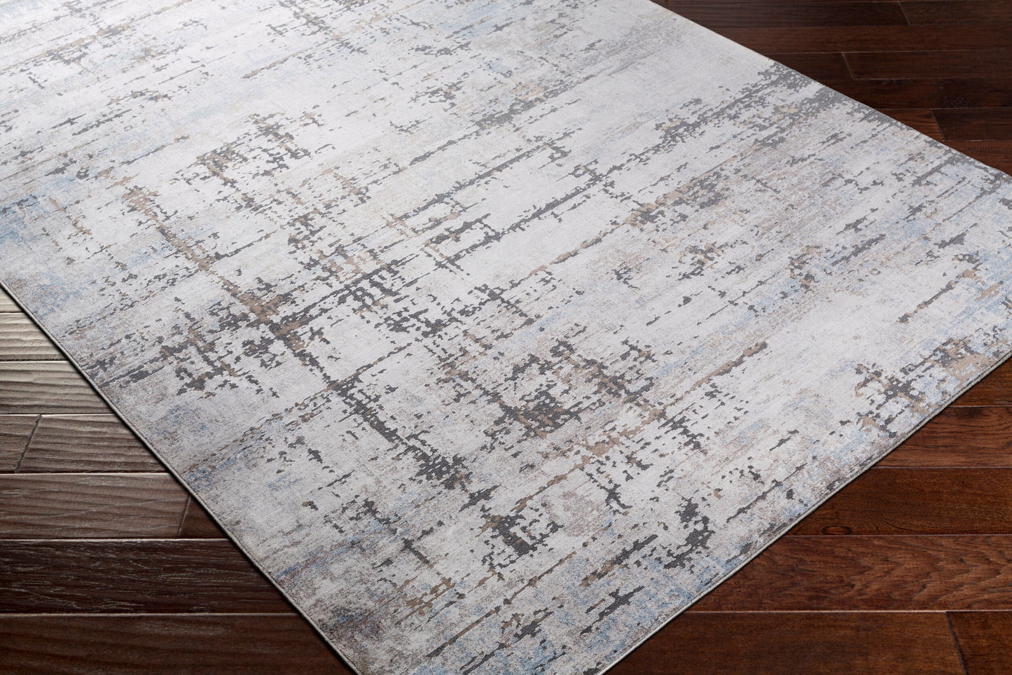 Alfombra decorativa de seda sintética tejida a máquina Couture CTU-2301 de 2' x 3'