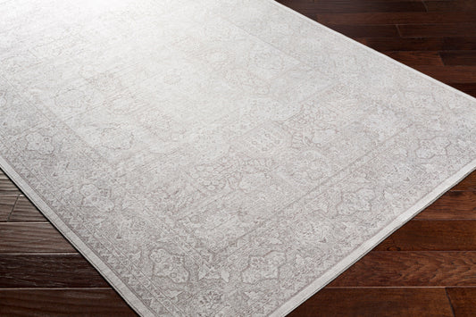 Alfombra decorativa de seda sintética tejida a máquina Couture CTU-2303 de 2' x 3'