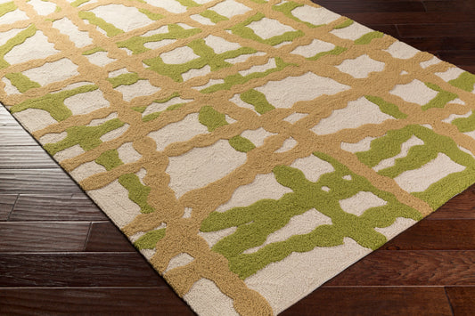 Alfombra Courtyard CTY-4017 de 1,2 m x 1,8 m, hecha a mano, para interior y exterior