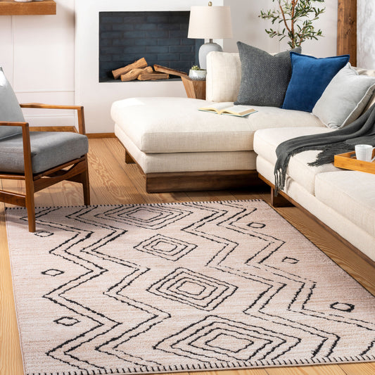 Cozy CZY-2304 5' x 7' Machine Woven Area Rug