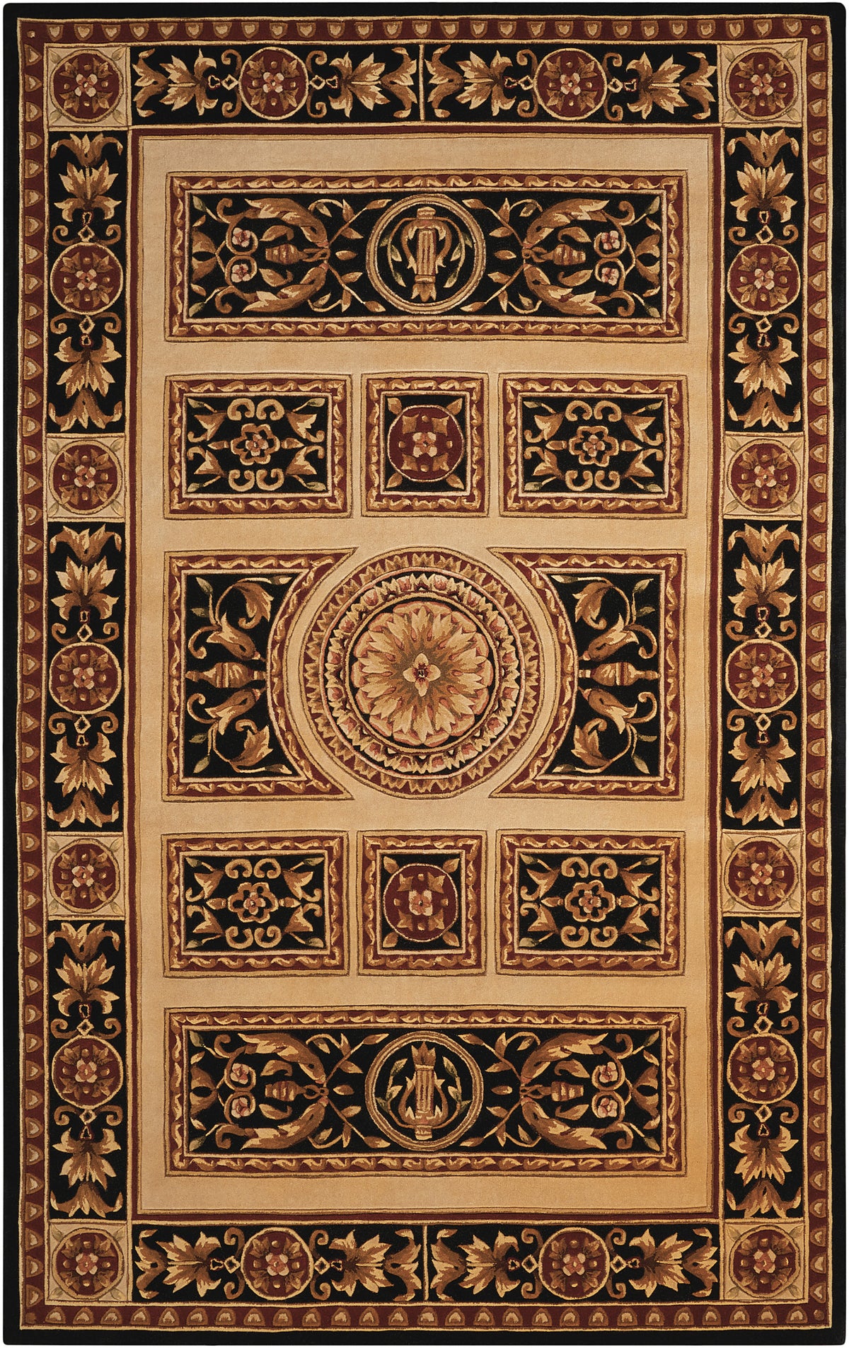 Versailles Palace VP21 Ivory/Black Tufted Rug