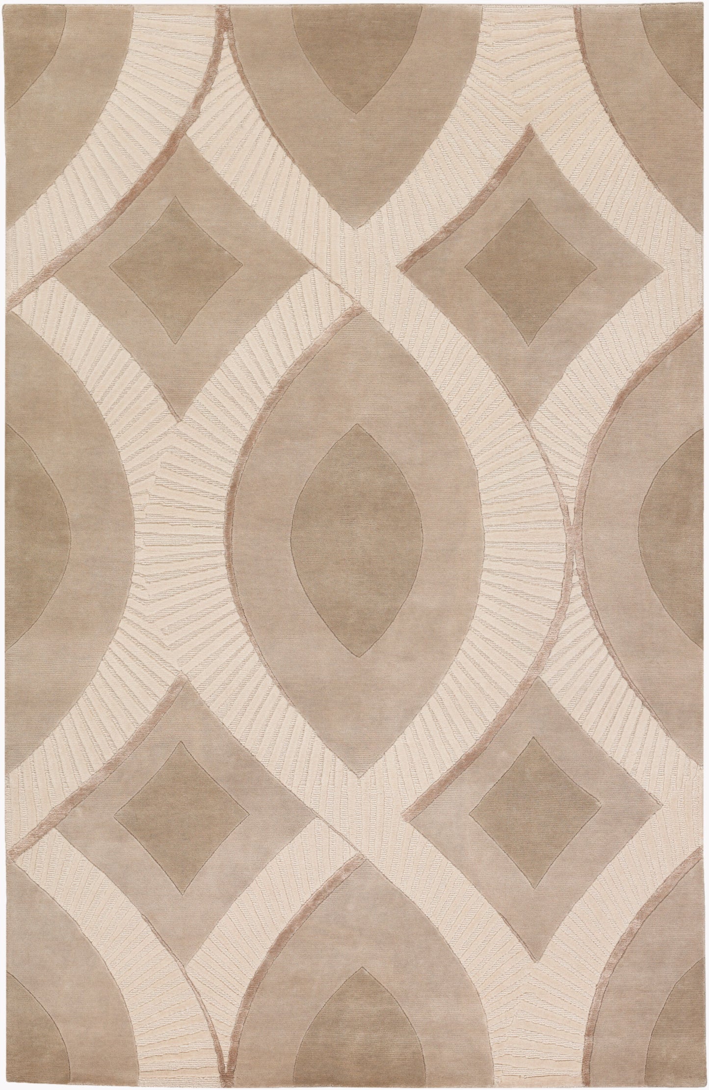 Alfombra decorativa de lana hecha a mano Decadent DCT-6501 de 2' x 3'
