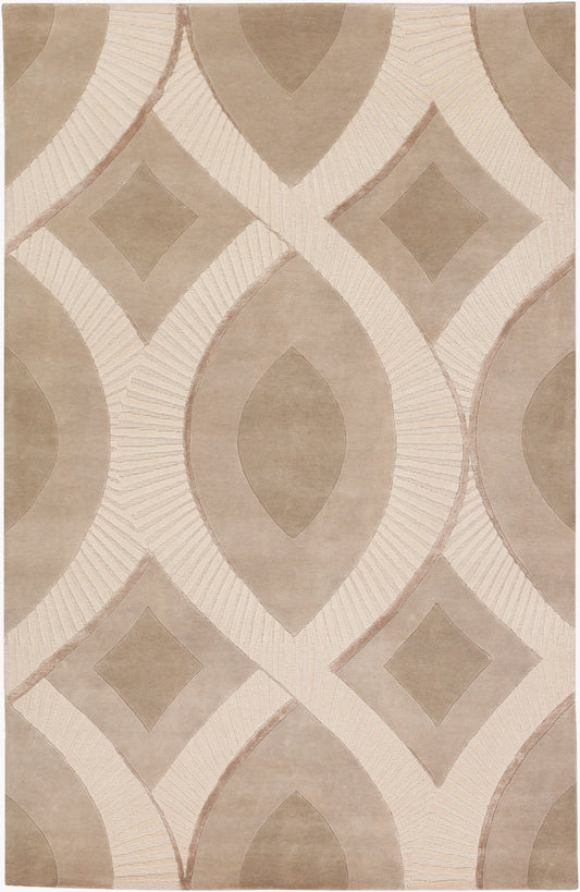 Alfombra decorativa de lana hecha a mano Decadent DCT-6501 de 2' x 3'