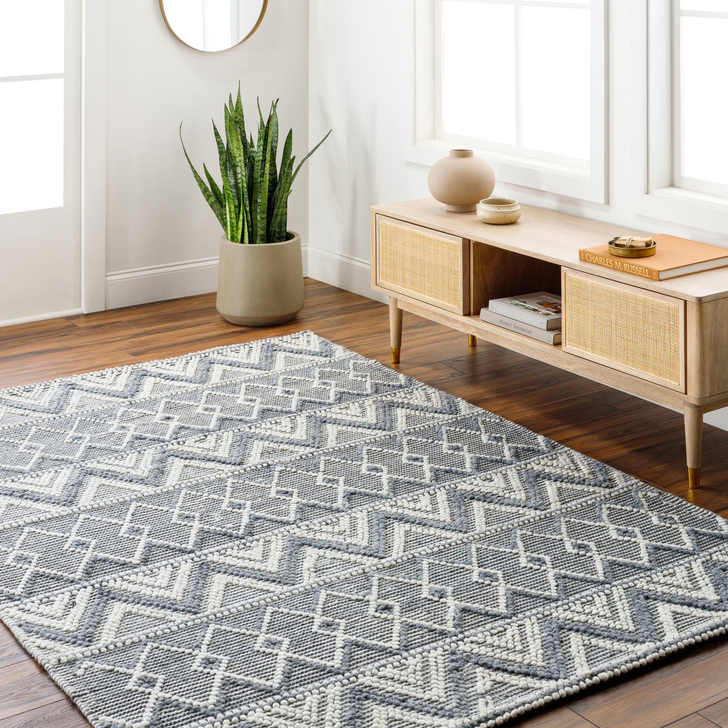 Daffodil DFF-2305 2' x 3' Handmade Recyled Accent Rug