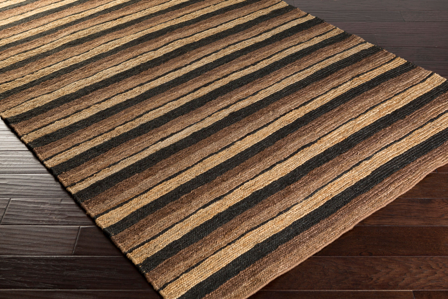 Alfombra decorativa de yute hecha a mano, DOC-1025, de República Dominicana, de 2' x 3'