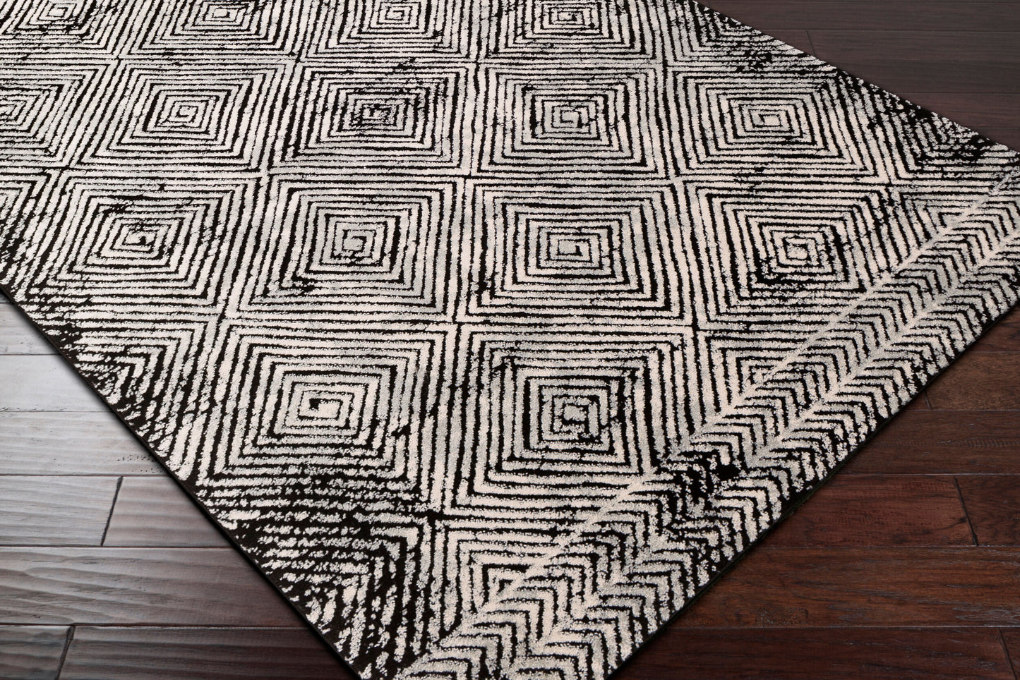 Alfombra decorativa tejida a máquina Dersim DSM-2307 de 2' x 3'