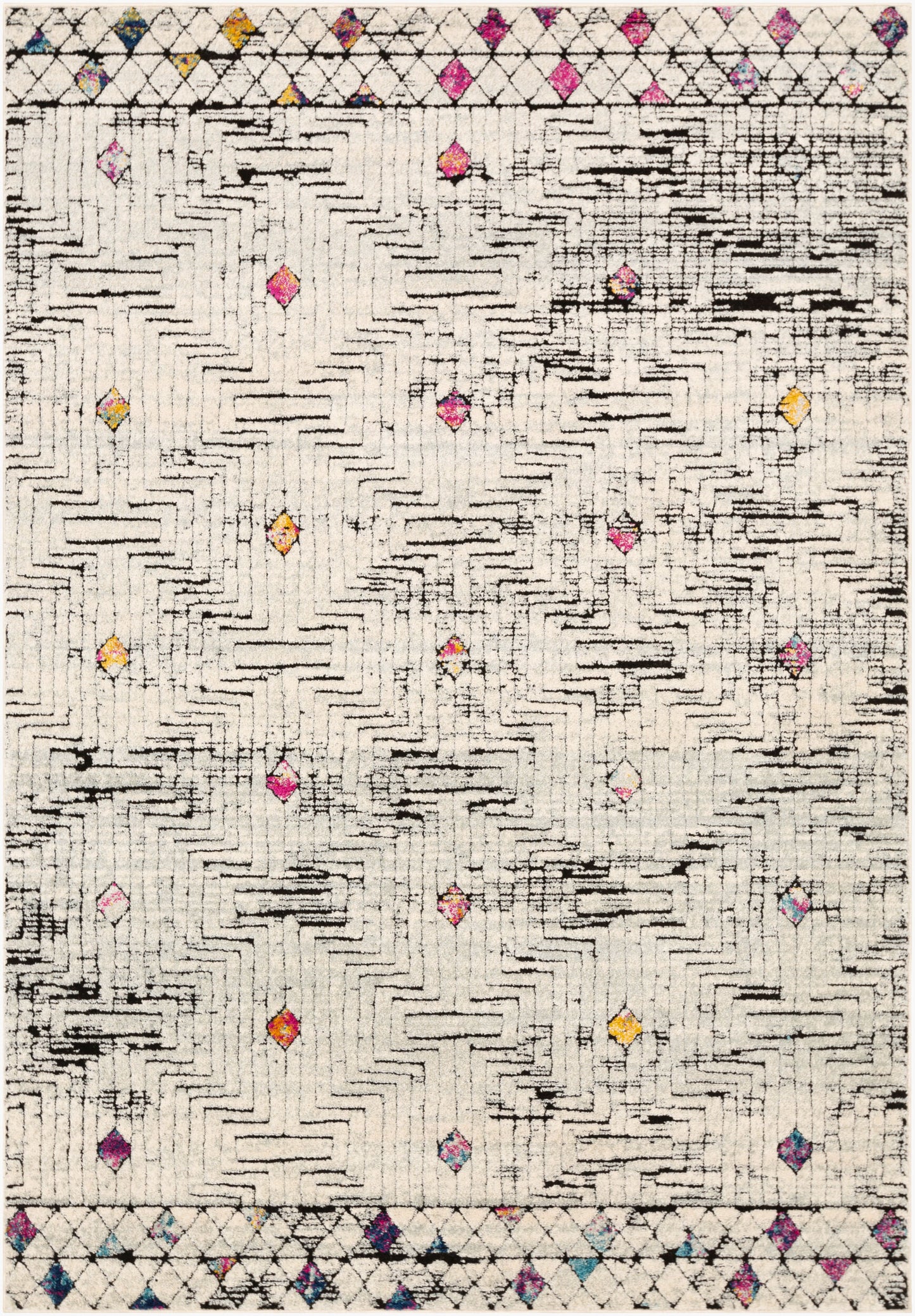 Alfombra tejida a máquina Dersim DSM-2308 de 6' x 9'