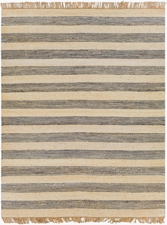 Alfombra de yute hecha a mano Davidson II DVN-2006 de 2,44 m x 3 m