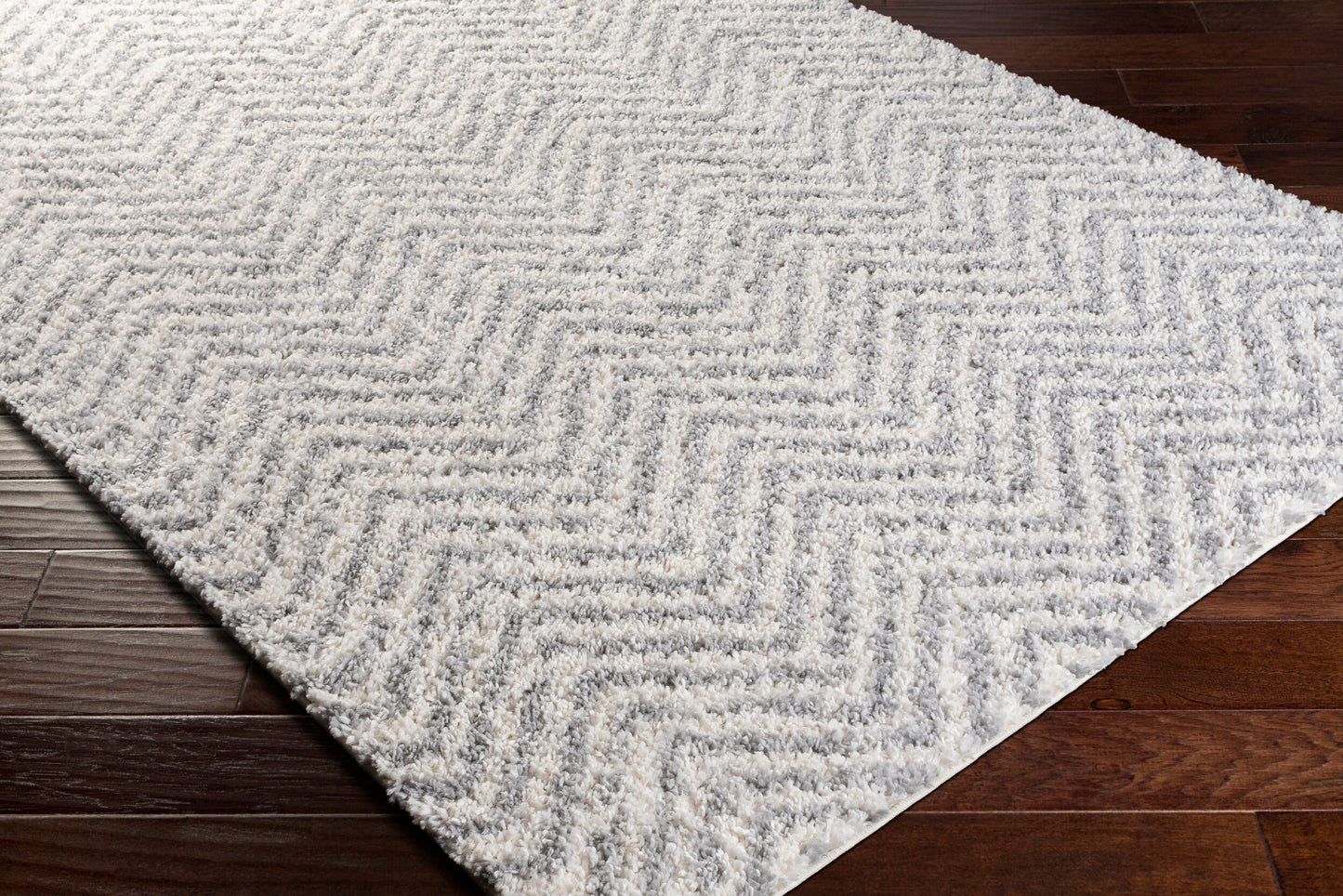 Alfombra decorativa tejida a máquina Deluxe Shag DXS-2307 de 2' x 3'