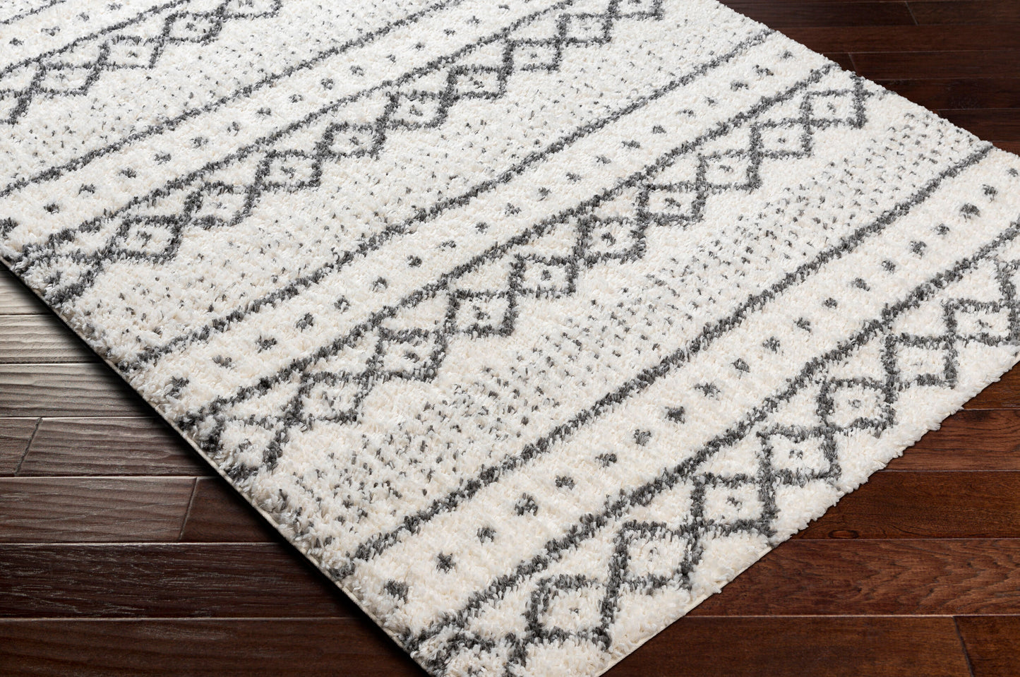 Alfombra decorativa tejida a máquina Deluxe Shag DXS-2319 de 2' x 3'